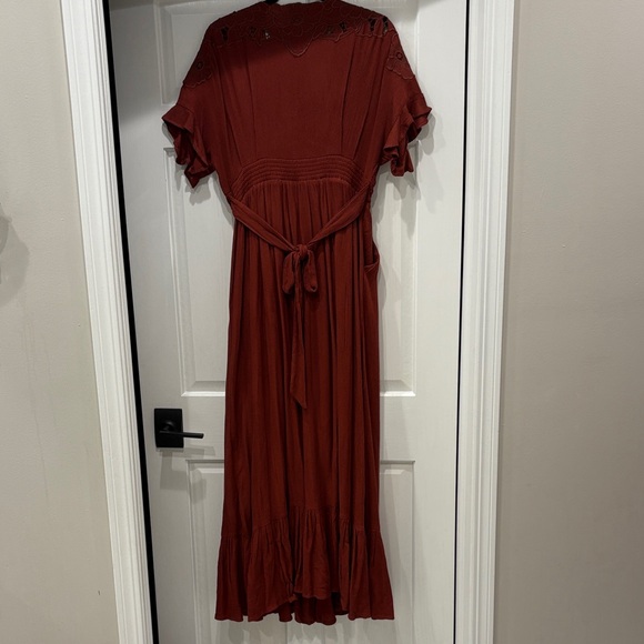 Free people dress - M Elegant Rust Maxi Dress - Picture 4 of 6